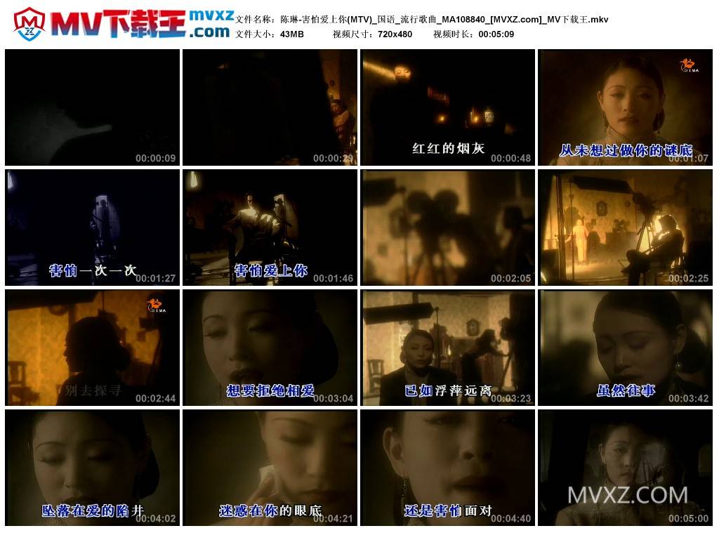 陈琳-害怕爱上你(MTV)_国语_流行歌曲_MA108840